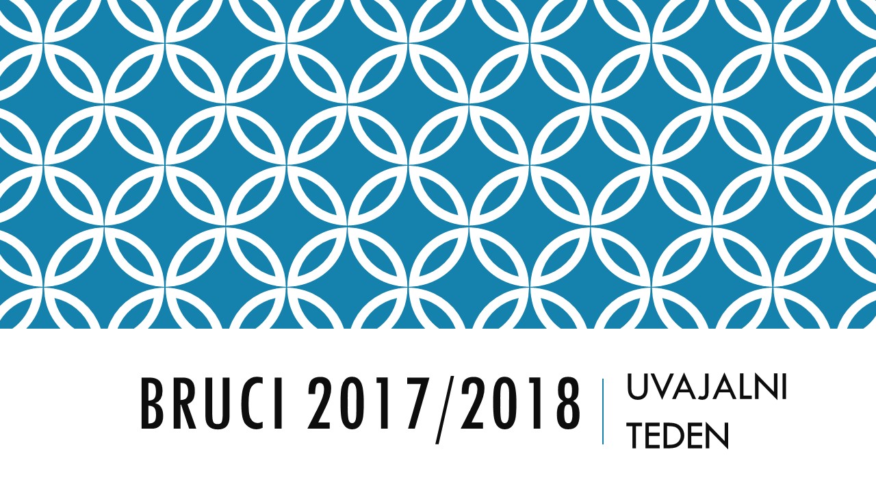 Prijave na dogodke uvajalnega tedna za bruce