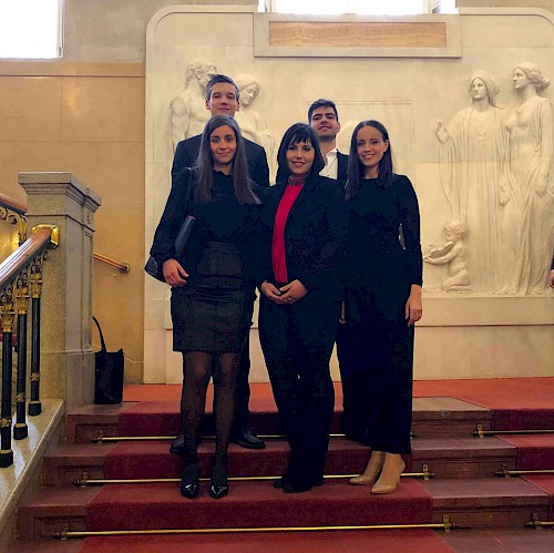 Elena Fridau, Petra Zupančič, Hana Šrot, Luka Kreitner in Stefan Danojević, april 2019