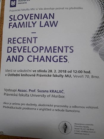 Predavanje na temo Slovenian family law