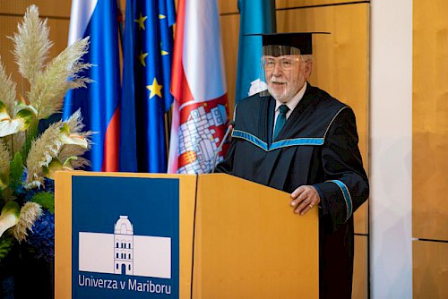 Prejemnik častnega naslova častni doktor prof. dr. Wolfgang Jelinek (foto: Univerza v Mariboru).