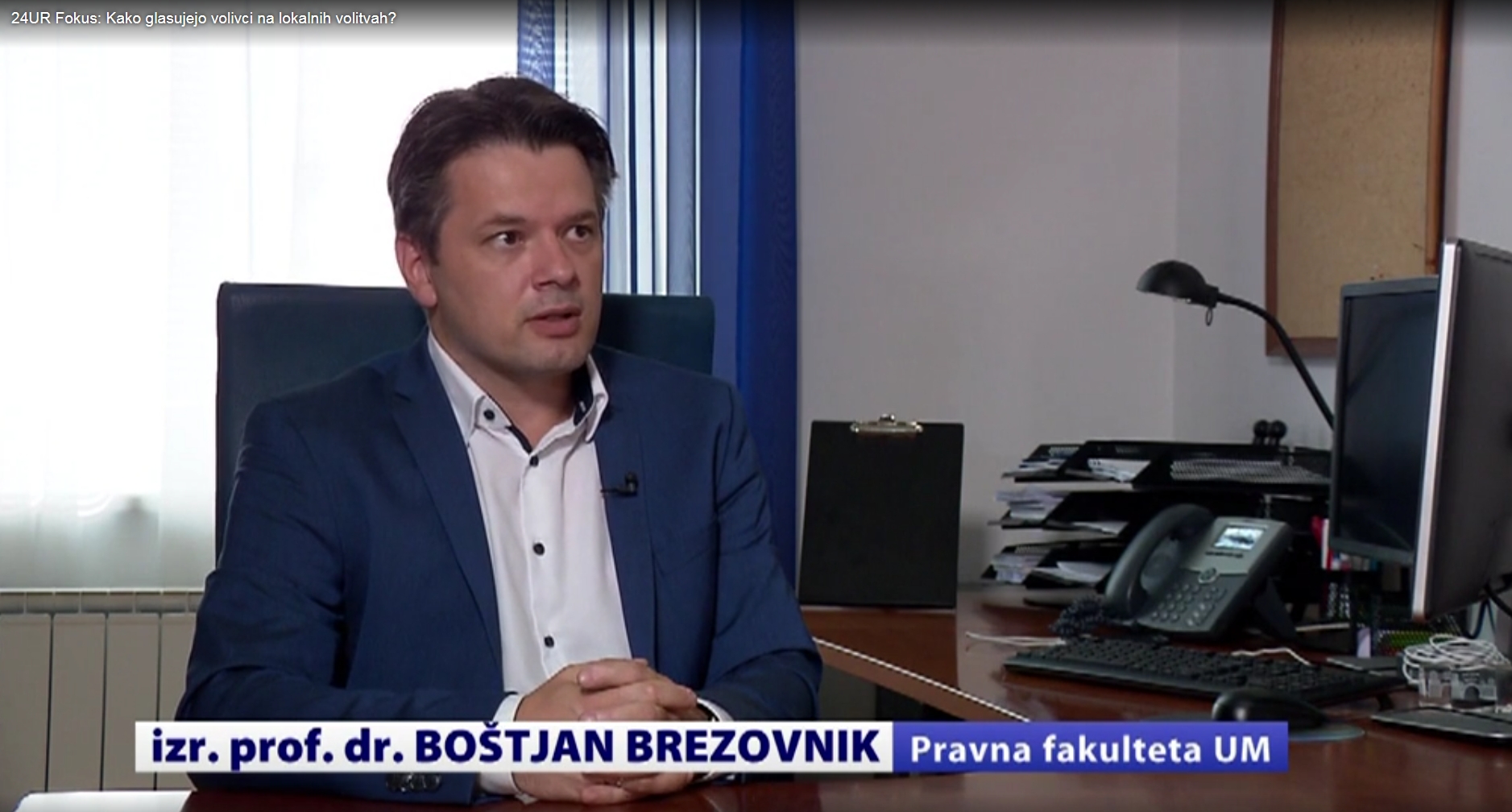 Prof. dr. Boštjan Brezovnik o novembrskih volitvah v oddaji 24UR Fokus, 21. oktobra 2018