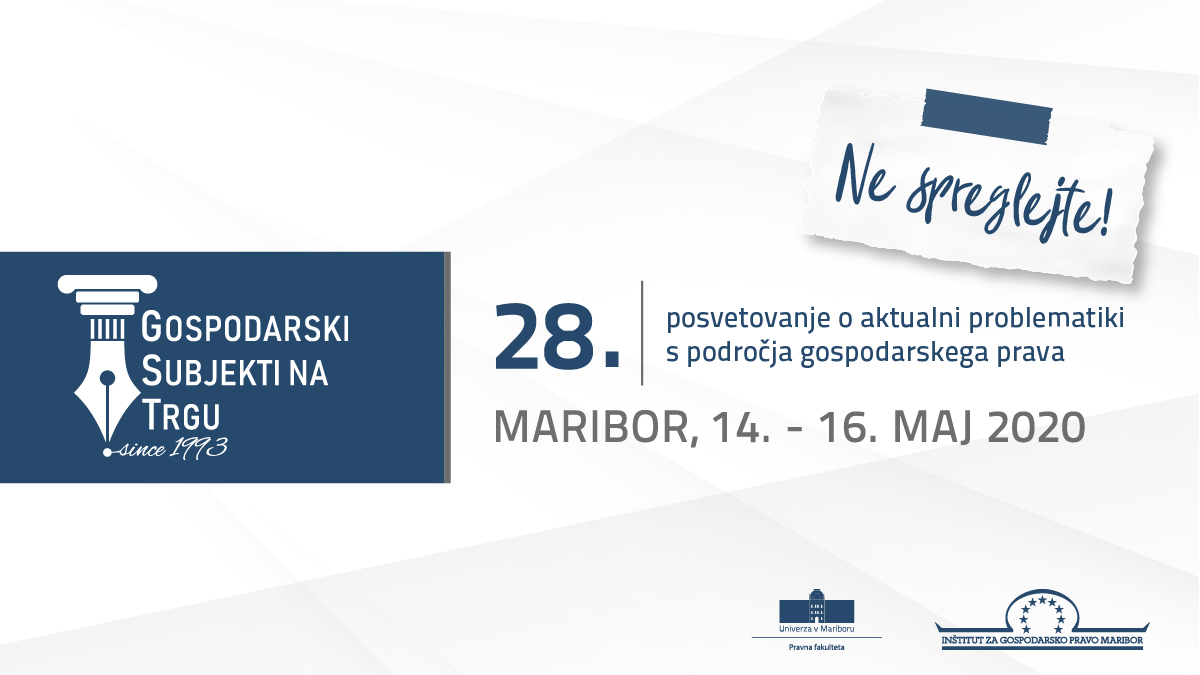 Rezervirajte si datum: GOSPODARSKI SUBJEKTI 2020 Rezervirajte si datum: GOSPODARSKI SUBJEKTI 2020