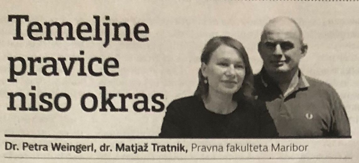 Prof. dr. Matjaž Tratnik in doc. dr. Petra Weingerl v Večerovih Pogledih, 5. februarja 2020