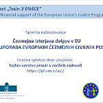 Spletni seminar za sodnike in odvetnike pod naslovom: »UČINKOVITA UPORABA EVROPSKIH ČEZMEJNIH CIVILNIH POSTOPKOV - Postopek za evropski plačilni nalog« - Slika 1