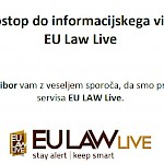 Dostop do informacijskega vira EU Law Live - Slika 1