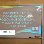 Zaključuje se »Projektno delo študentov: Izzivi digitalizacije v dokaznem pravu za poslovanje odvetništva v sodnih postopkih in industriji 5.0.« - Slika 1