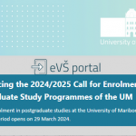 Announcing the 2024/2025 Call for Enrolment in Postgraduate Study Programmes of the UM - Slika 1