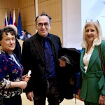Ivica Flis Smaka, dr. med., prof. dr. Vojko Flis, generalni direktor UKC Maribor ter prof. dr. dr. h. c. mult. Vesna Rijavec