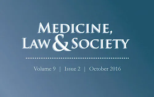 Odsek naslovnice revije Medicine, Law & Society Odsek naslovnice revije Medicine, Law & Society