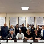 Prof. dr. Suzana Kraljić, doc. dr. Cocou Marius Mensah in Jasmina Klojčnik na Pravni fakulteti L. N. Gumilyov Euroasian National University (ENU)