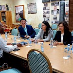 Doc. dr. Cocou Marius Mensah in Jasmina Klojčnik za okroglo mizo na Pravni fakulteti L. N. Gumilyov Euroasian National University (ENU)