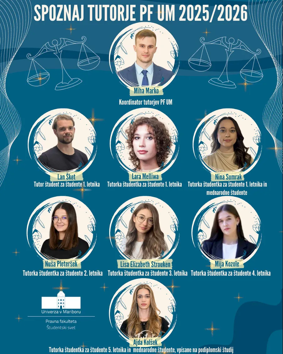 Tutorji študenti v štud. letu 2025/2026 Tutorji študenti v štud. letu 2025/2026