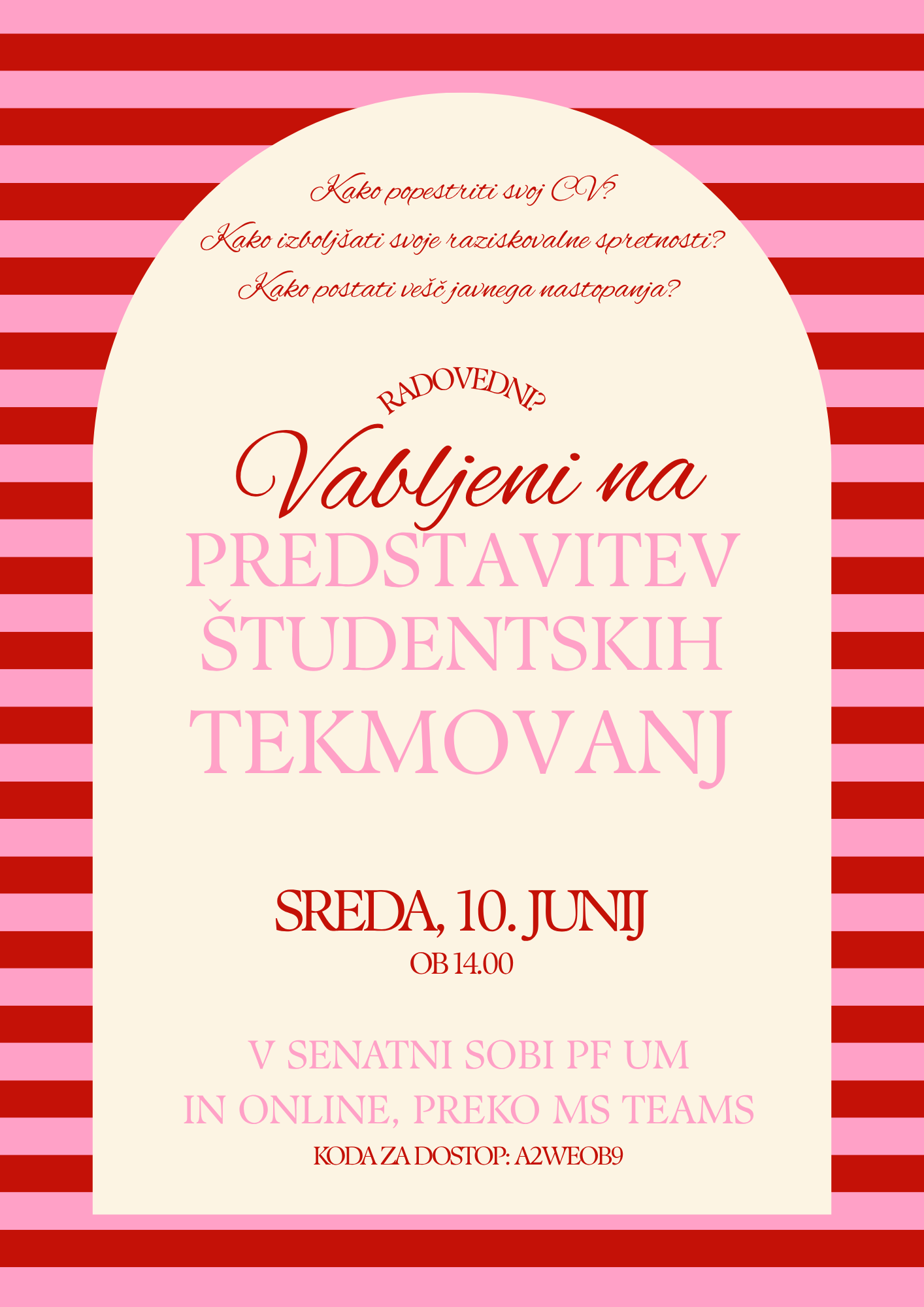 Predstavitev ŠTUDENTSKIH TEKMOVANJ Predstavitev ŠTUDENTSKIH TEKMOVANJ