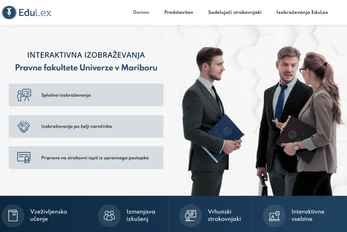 Plakat o vabilu na izobraževanja EduLex